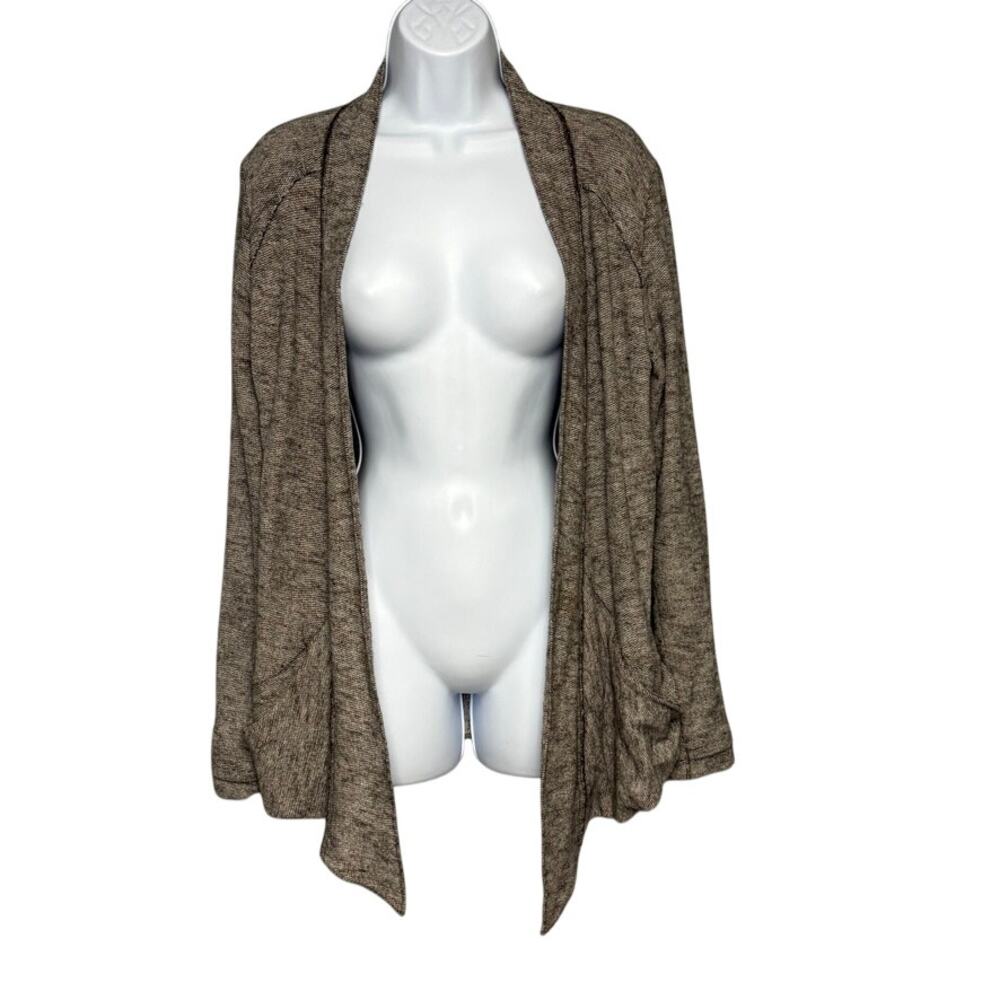 Kuhl Nova Wrap Brown‎ Knit Cozy Wool Blend Gorpcore Open Cardigan Womens Sz M